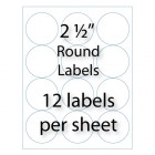 2-1/2" Round Labels | 12-up