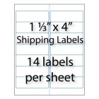 Address Labels 1-1/3 x 4" | 14-up
