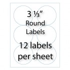 3-1/3" Round Labels | 6-up