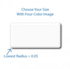 Domed Label Rectangles and Squares
