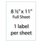 Full Sheet Labels 8-1/2" x 11" | 1-up