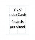 Index Cards - 3" x 5" | 4-up