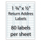 Return Address Labels 1-3/4 x 1/2" | 80-up
