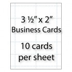 Business Cards    3-1/2" x 2" 10-up