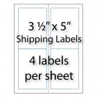Shipping Labels 3-1/2" x 5" | 4-up