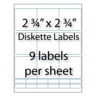 Diskette Labels 2-3/4" x 2-3/4"